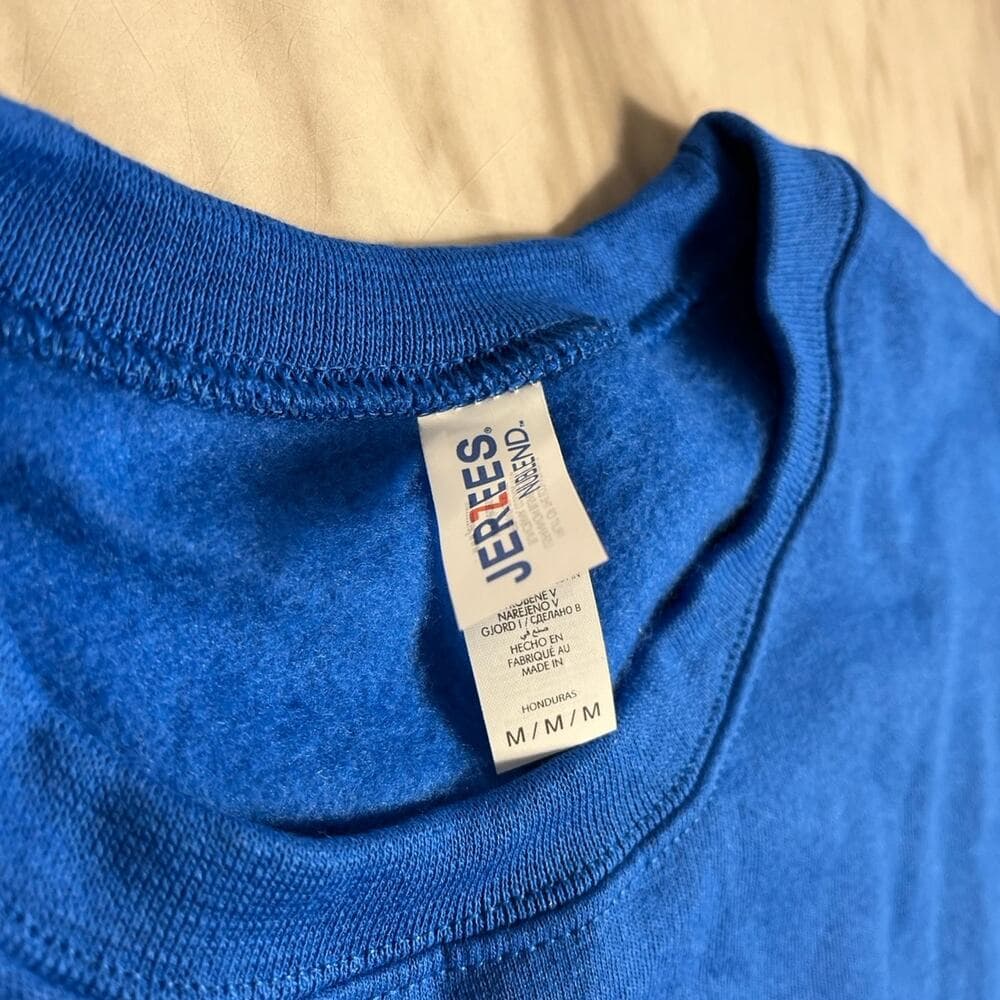 Jerzees Crewneck Royal Men’s Sweatshirt Size Medium