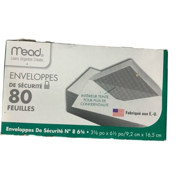MEAD NO.8 6 3/4 SECURITY ENVELOPES 3 5/8 x 6 1/2 - Thumbnail 5
