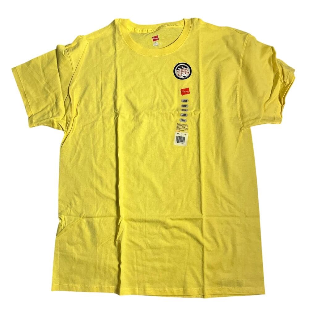 Hanes Yellow Men’s T-shirt Size L - Thumbnail 4