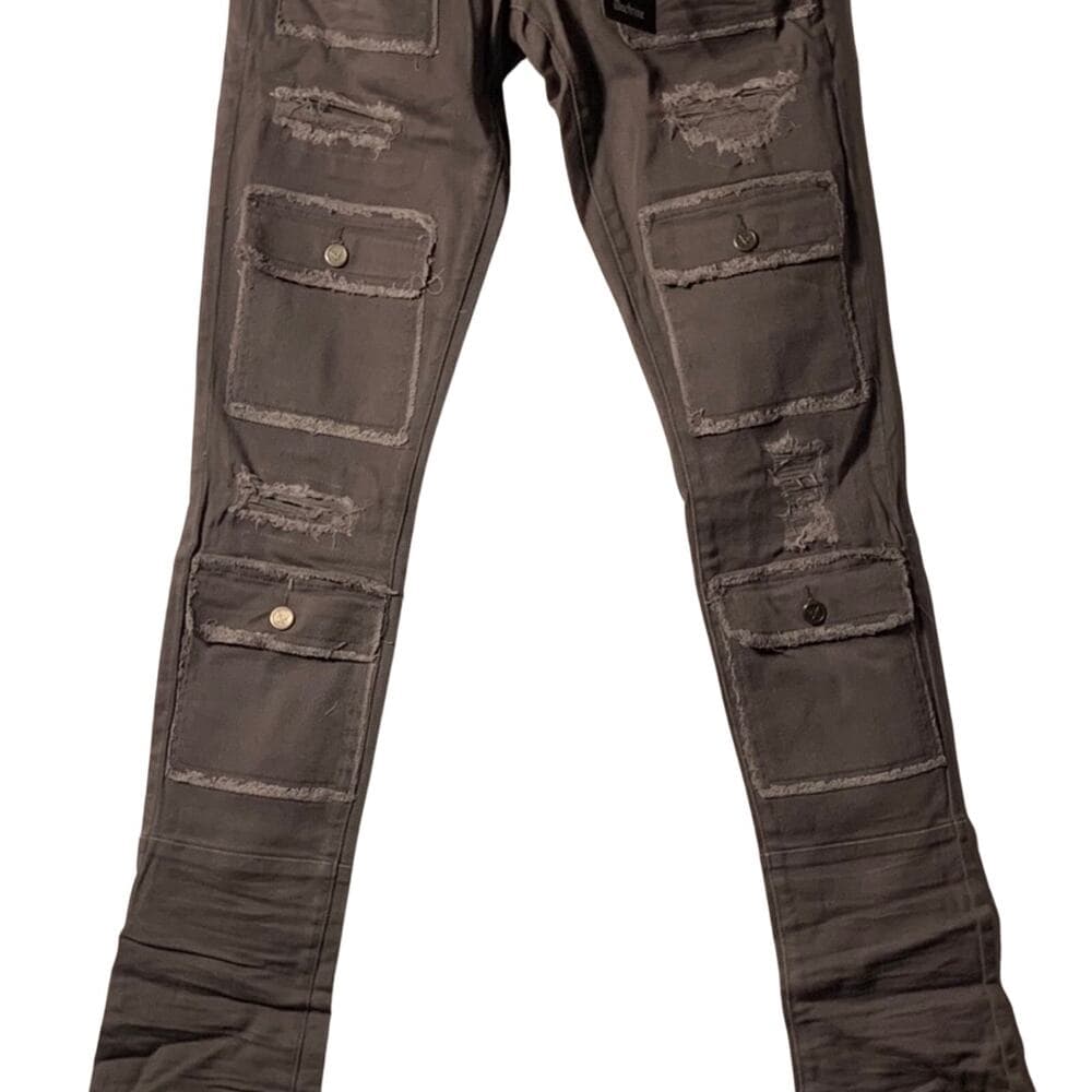 Doctrine Superstack Grey Mens Jeans Size 38 - Thumbnail 10
