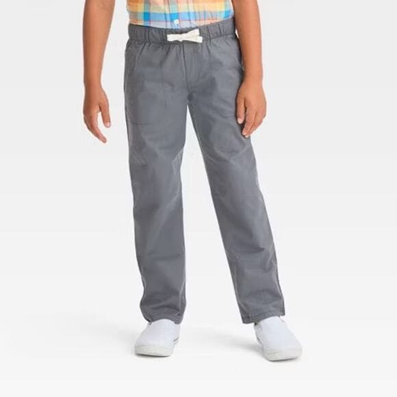 Boys' Stretch Straight Fit Woven Pull-On Pants - Cat & Jack - Thumbnail 8