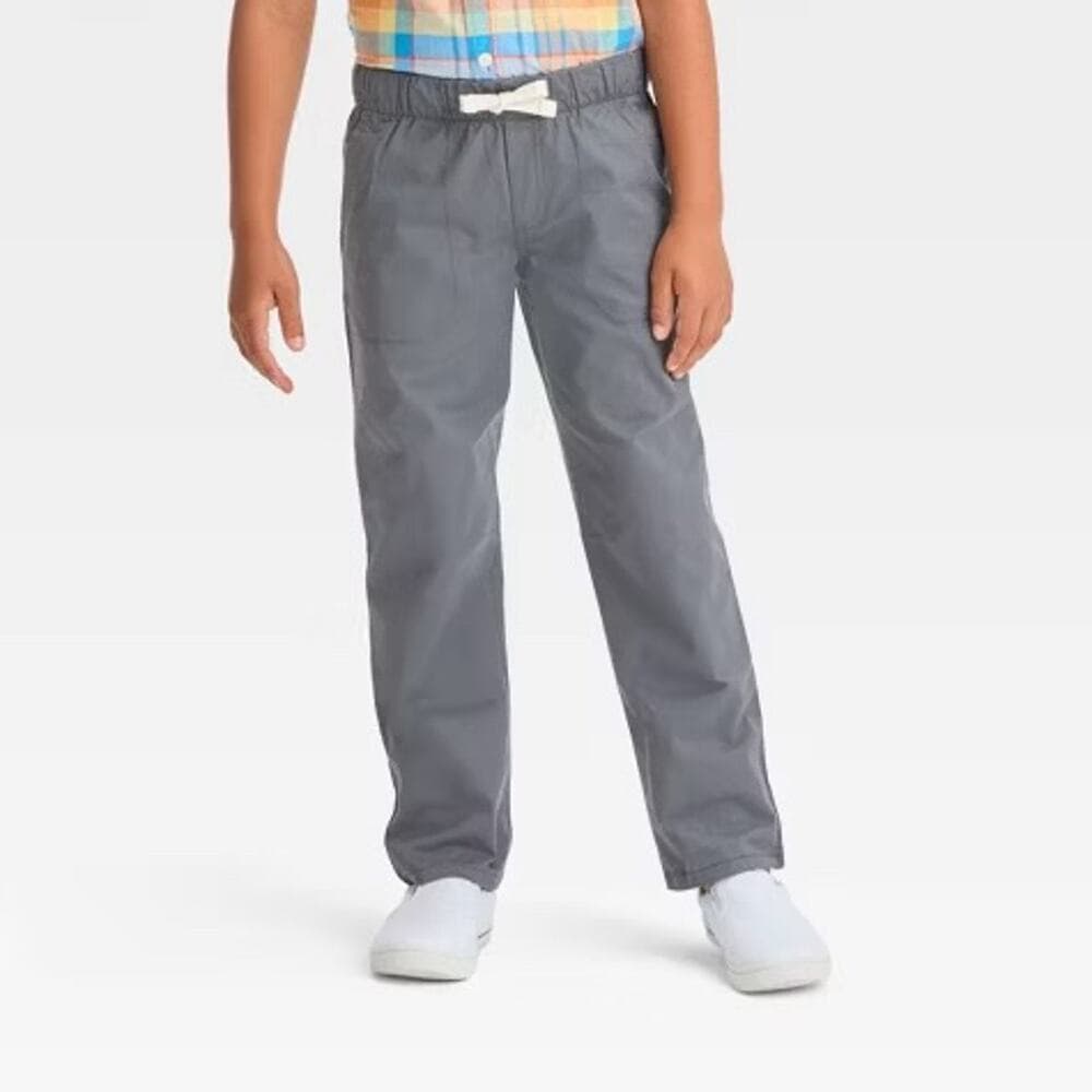 Boys' Stretch Straight Fit Woven Pull-On Pants - Cat & Jack - Thumbnail 7