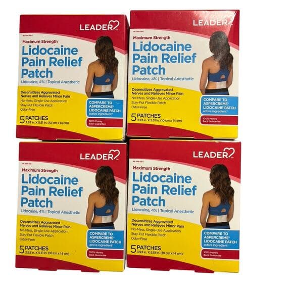 4 Leader Maximum Strength Lidocaine Pain Relief Patches (20 ct) - Thumbnail 4