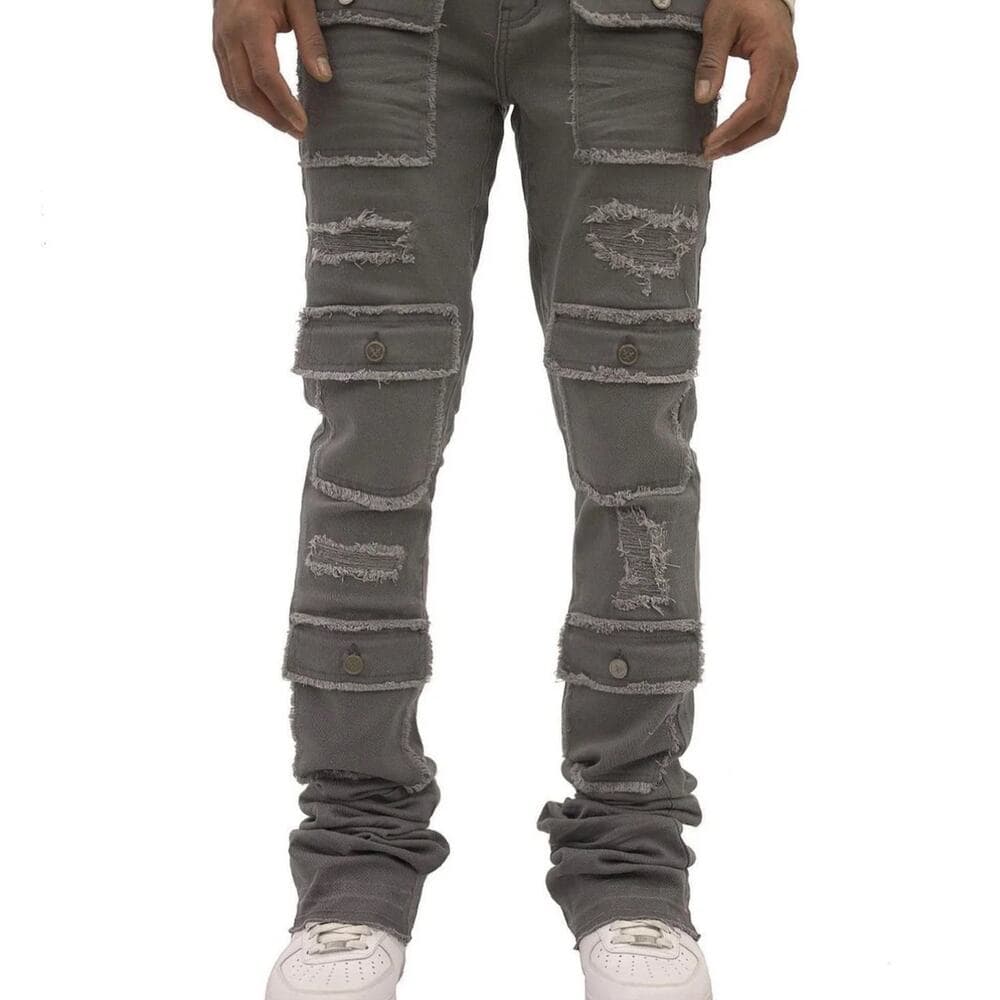 Doctrine Superstack Grey Mens Jeans Size 38 - Thumbnail 8
