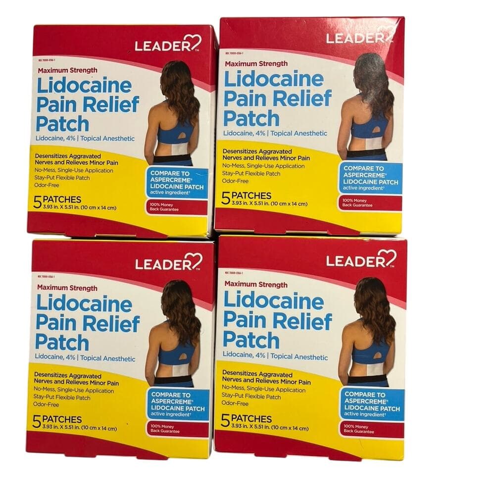 4 Leader Maximum Strength Lidocaine Pain Relief Patches (20 ct) - Thumbnail 3