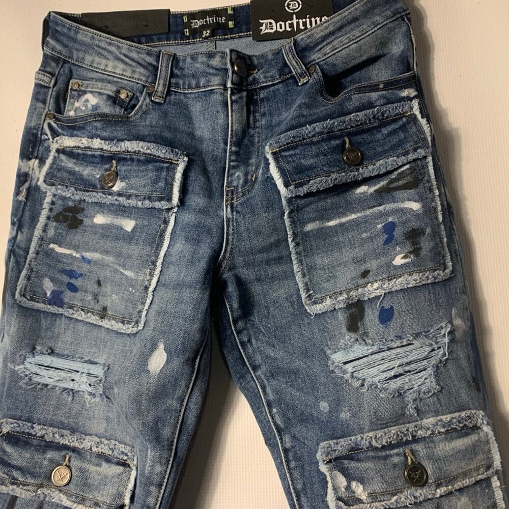 Doctrine Superstack Denim Mens Jeans Size 32 - Thumbnail 3