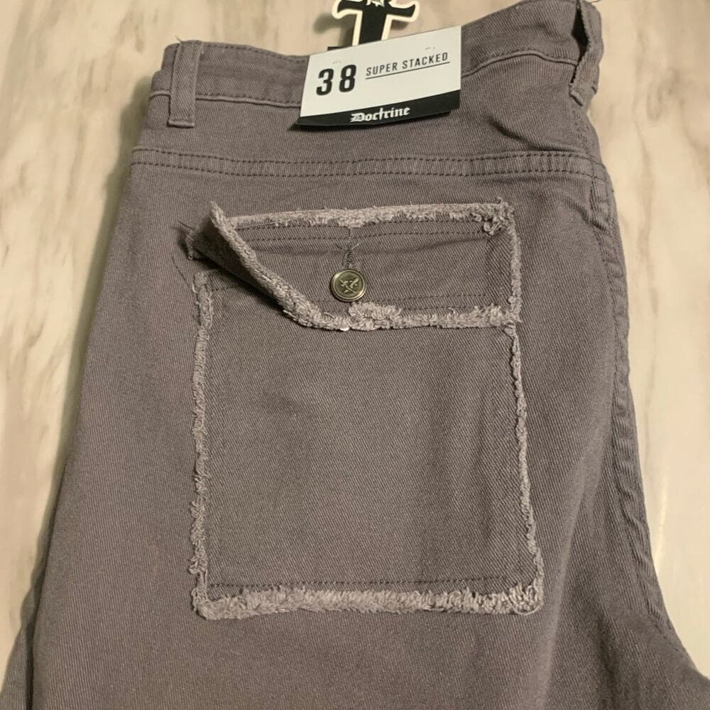 Doctrine Superstack Grey Mens Jeans Size 38 - Thumbnail 8