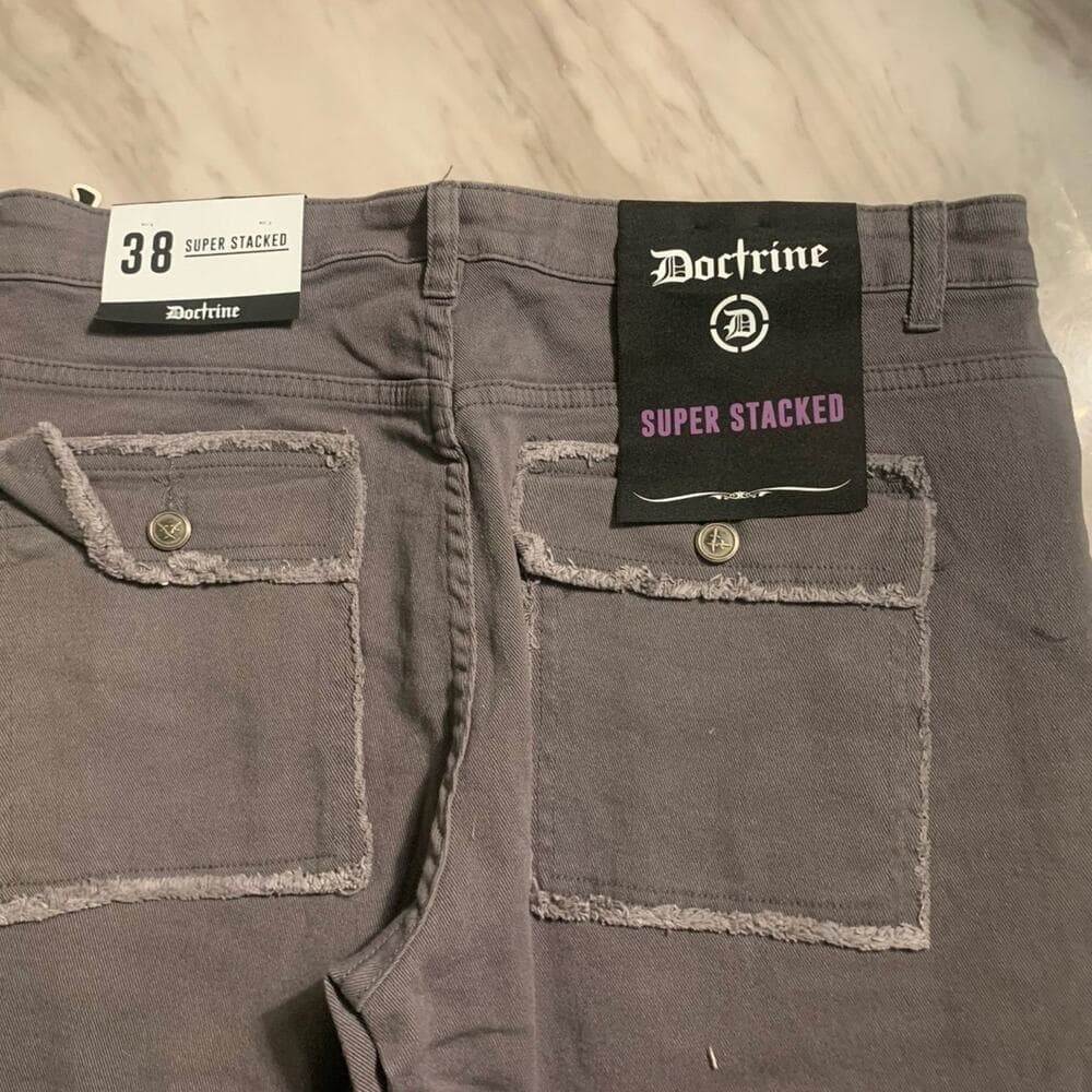 Doctrine Superstack Grey Mens Jeans Size 38 - Thumbnail 7