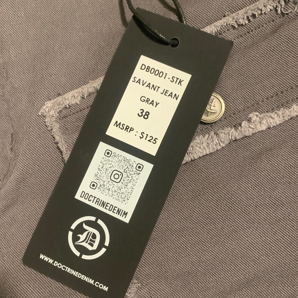 Doctrine Superstack Grey Mens Jeans Size 38 - Thumbnail 7