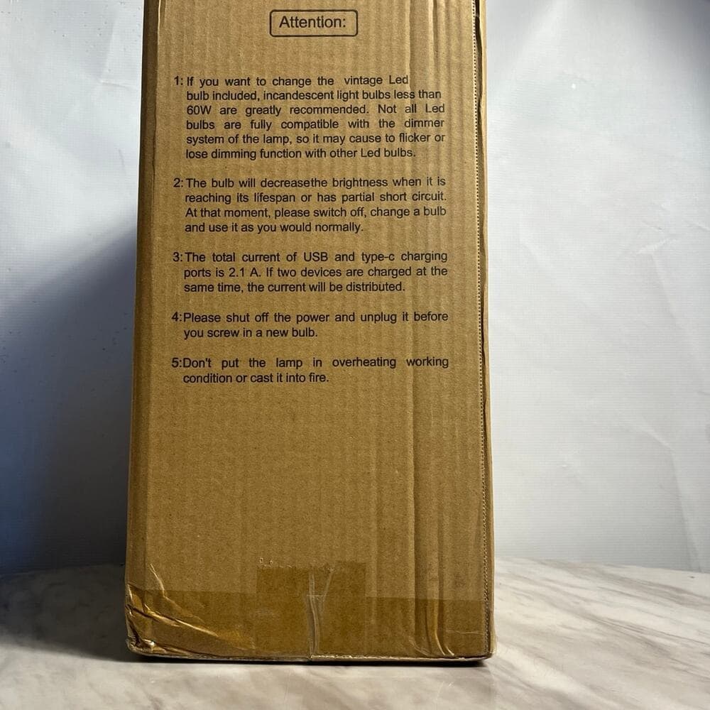 Luvkczc Table Lamp for Bedroom Set of 2 with USB C+A Ports - Thumbnail 3