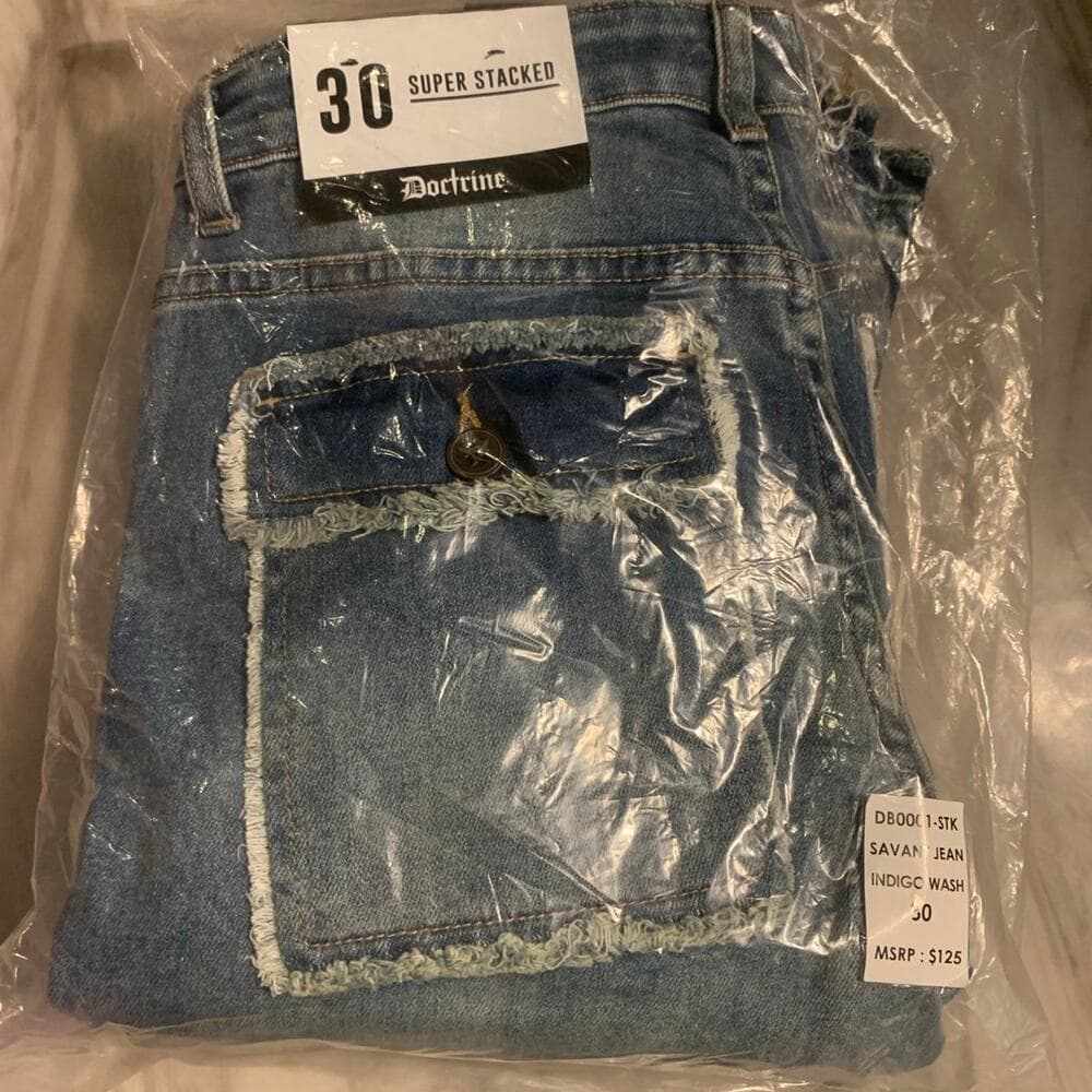 Doctrine Superstack Denim Blue Mens Jeans Size 30 - Thumbnail 9