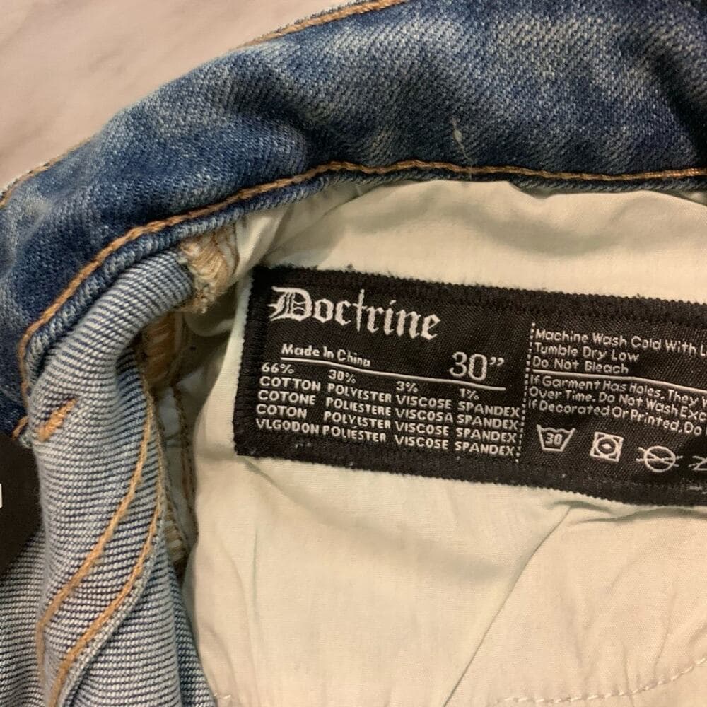 Doctrine Superstack Denim Blue Mens Jeans Size 30 - Thumbnail 7