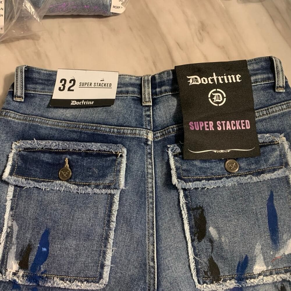 Doctrine Superstack Denim Mens Jeans Size 32 - Thumbnail 7