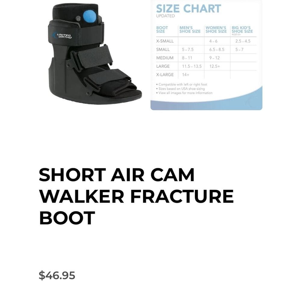 The United Ortho air short cam walking boot Size Medium - Thumbnail 5