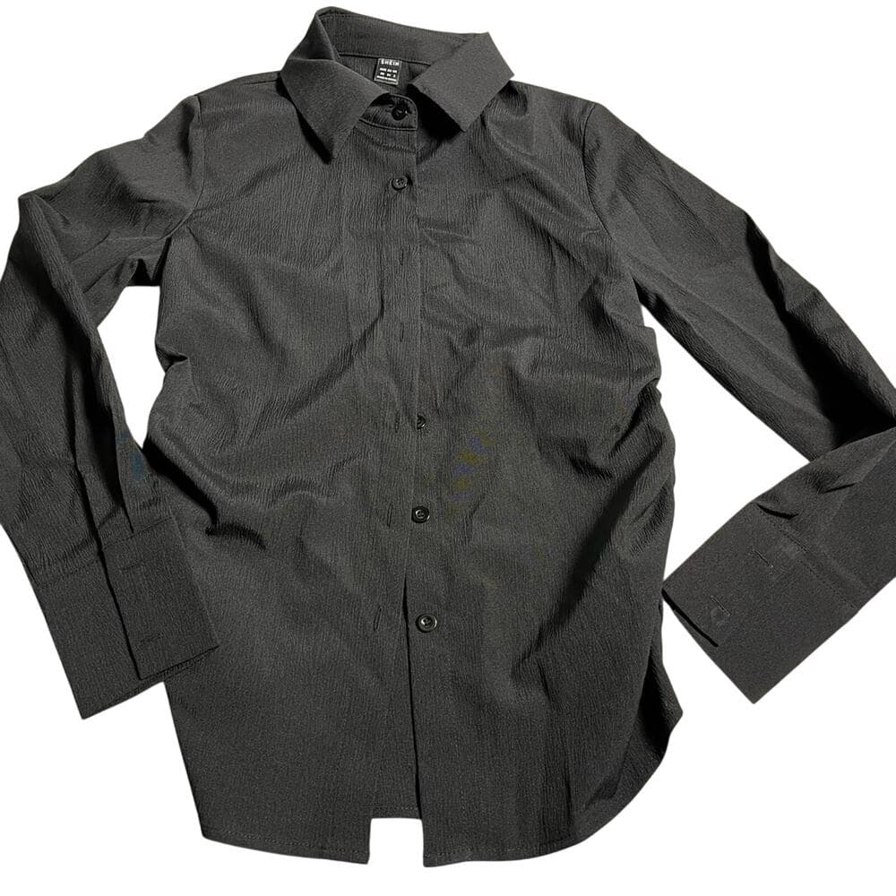 SHEIN Black Womens Button Down Size X-Small