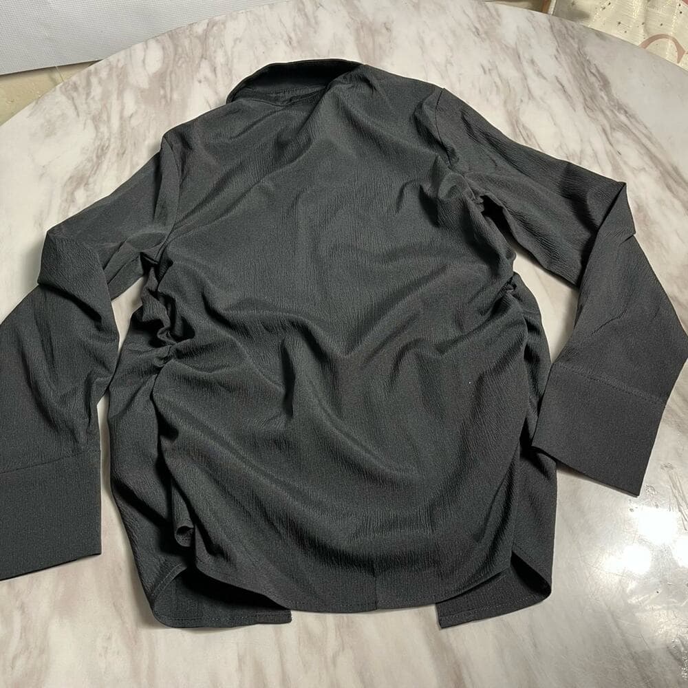 SHEIN Black Womens Button Down Size X-Small - Thumbnail 3