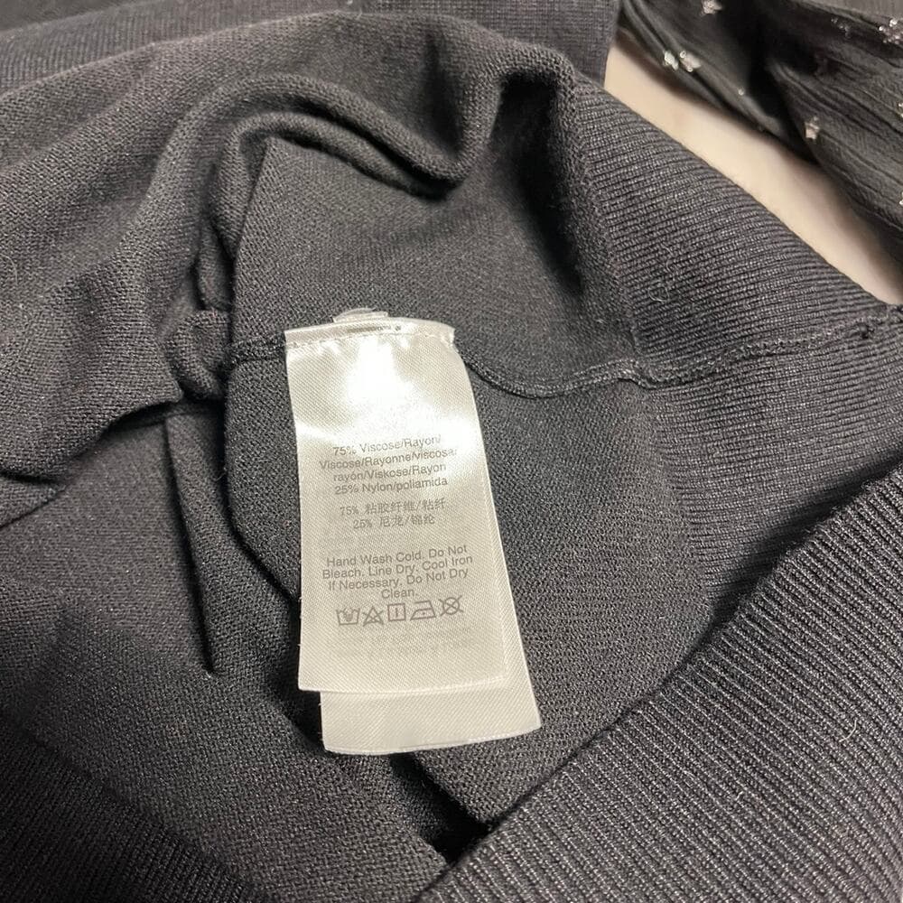DKNY Sheer-Sleeved Mixed-Media Sweater - Thumbnail 4