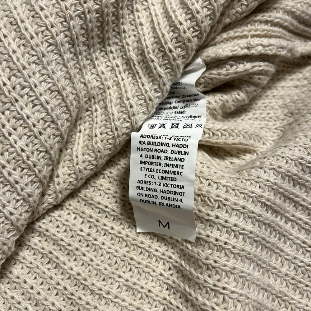 SHEIN Women’s Tan Crew Sweater Size Medium - Thumbnail 2