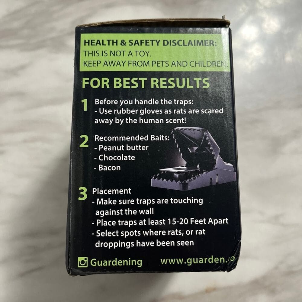 Rat Traps Indoor (2 Pack) Catch Rats, Mice, and Voles Fast - Thumbnail 4