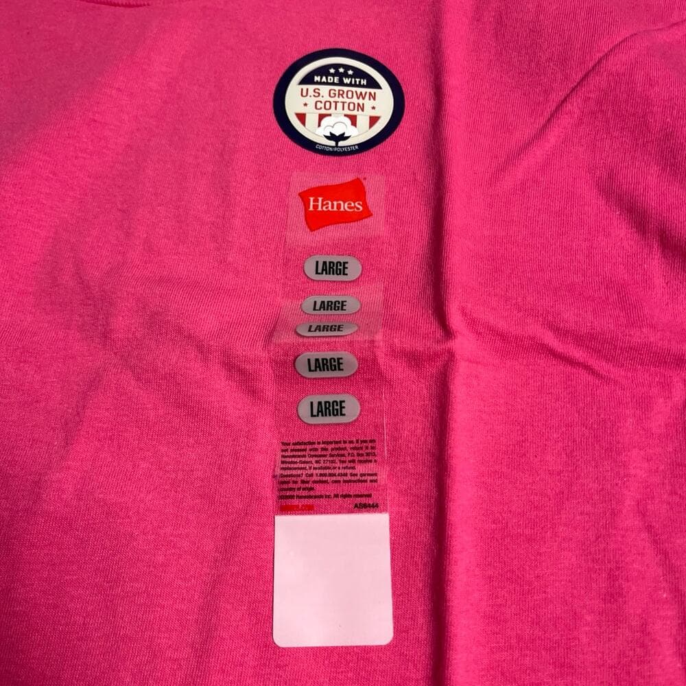 Hanes Men’s T-Shirt Size Large Pink