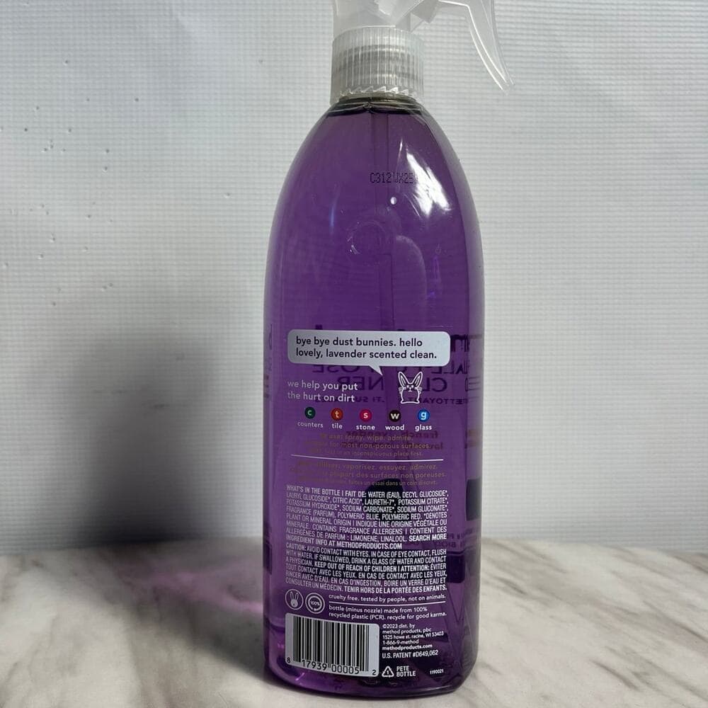 Method Naturally Derived All Purpose Cleaner Spray Bottles, French Lavender, 28 - Thumbnail 2