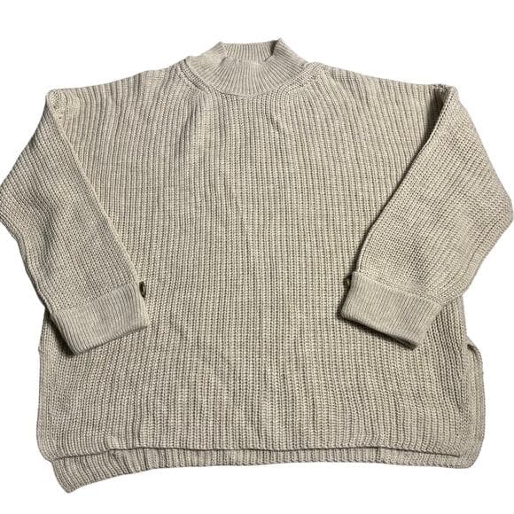 SHEIN Women’s Tan Crew Sweater Size Medium - Thumbnail 6