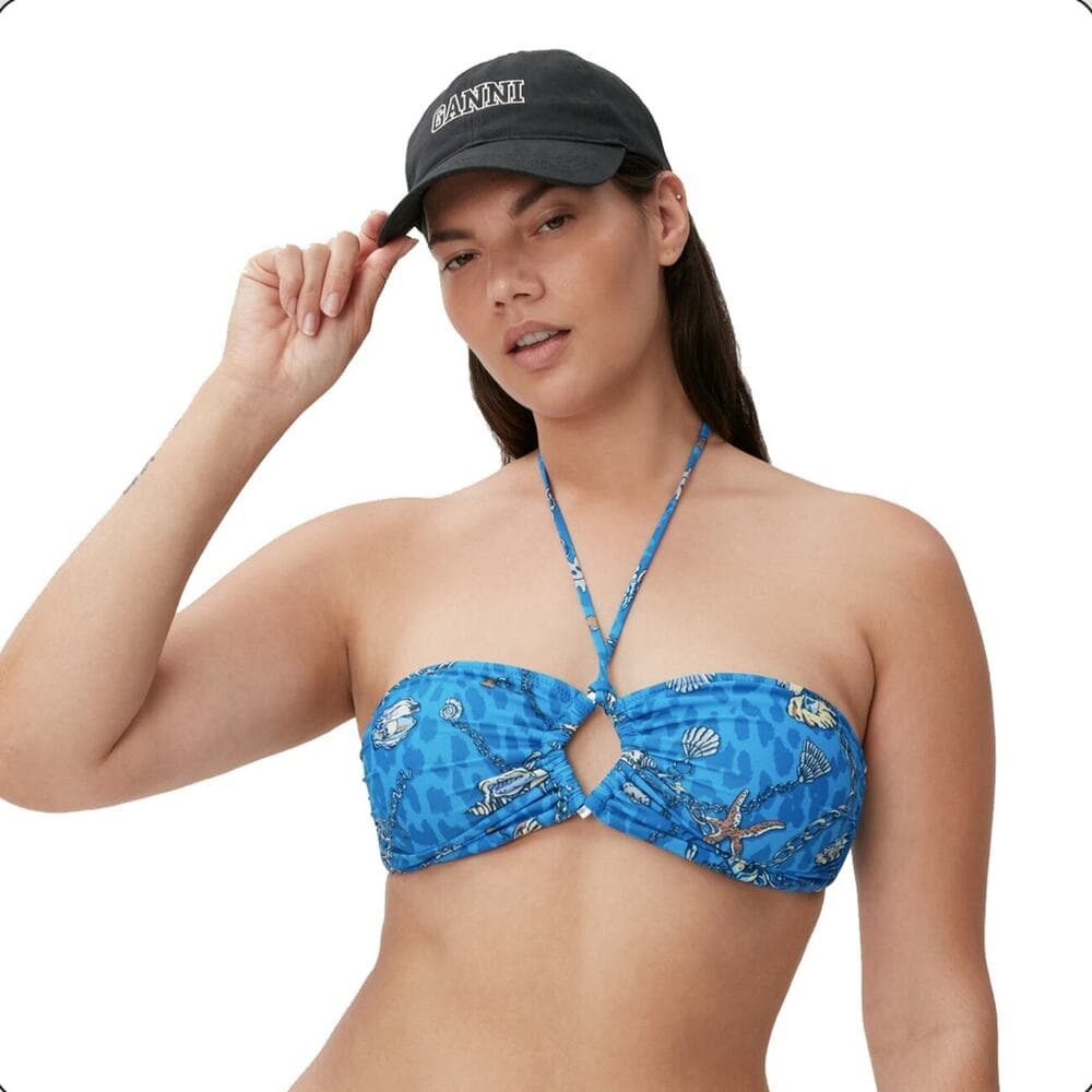 Ganni Sea Treasure Clolsonne Bikini Top Size 38 - Thumbnail 8
