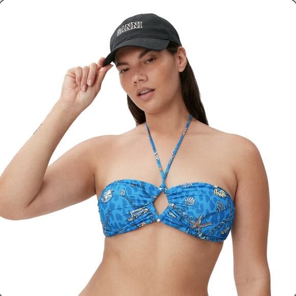 Ganni Sea Treasure Clolsonne Bikini Top Size 38 - Thumbnail 9