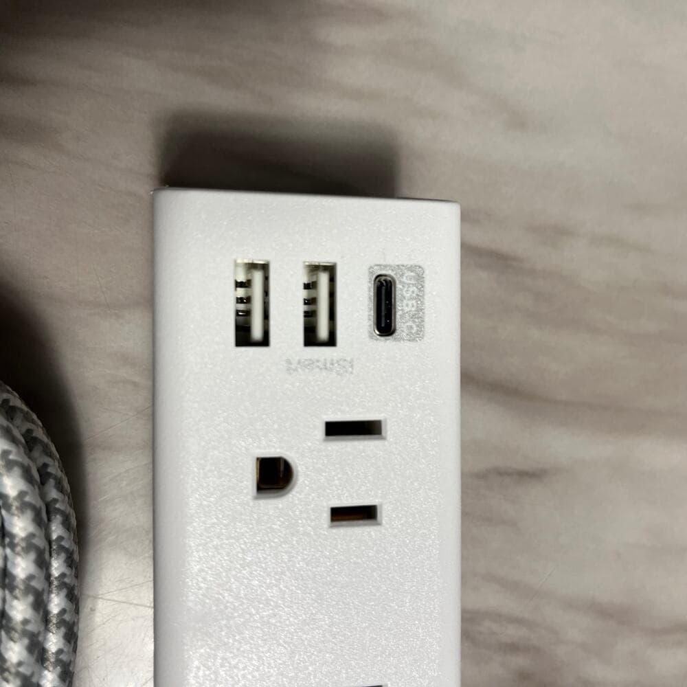 Surge Protector Power Strip - 10 FT Extension Cord, 10FT, White - Thumbnail 4