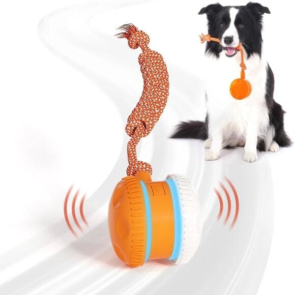 Interactive Dog Ball, Random Path Electric Automatic Moving and Rolling Dog Toy - Thumbnail 10
