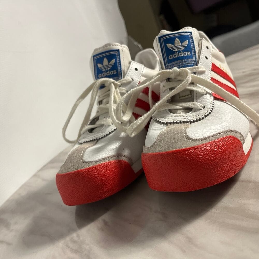 Red & White Adidas Size 4 1/2