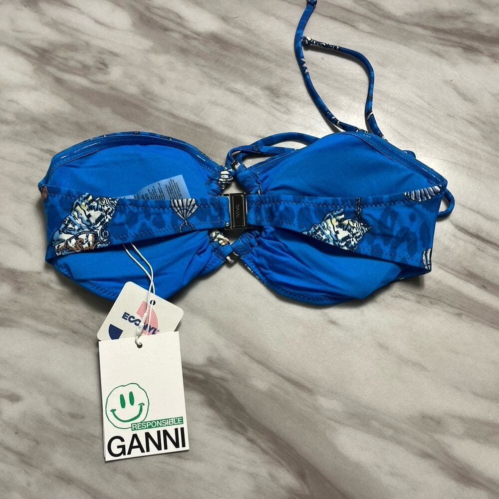Ganni Sea Treasure Clolsonne Bikini Top Size 38 - Thumbnail 2