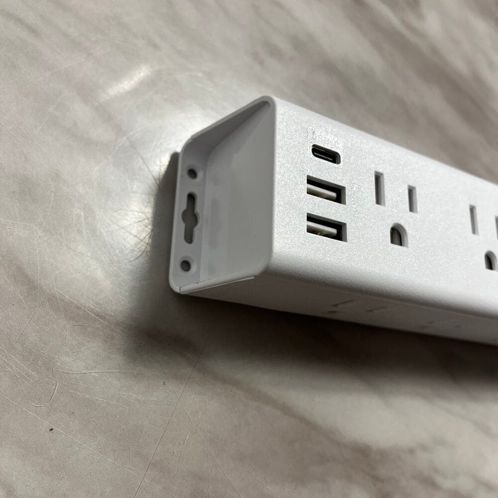 Surge Protector Power Strip - 10 FT Extension Cord, 10FT, White