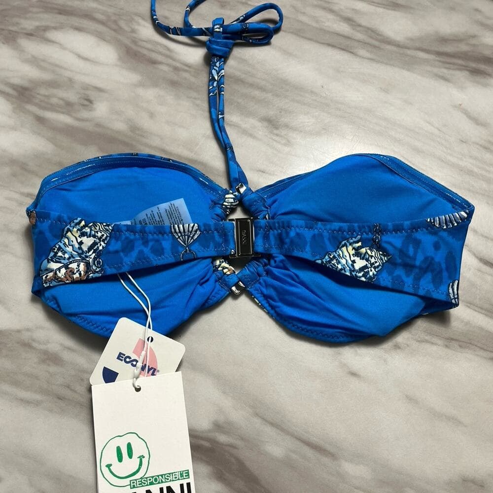 Ganni Sea Treasure Clolsonne Bikini Top Size 38 - Thumbnail 3