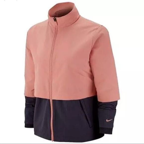 Nike Women's HyperAdapt Shield Pink Quartz Golf Jacket Size Medium - Thumbnail 11