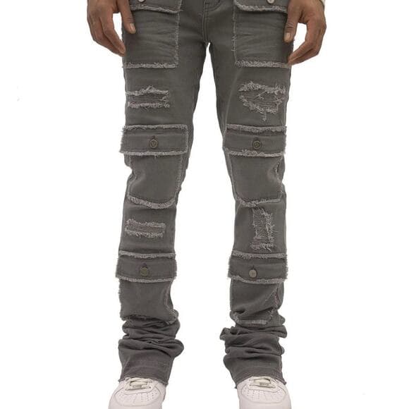 Doctrine Superstack Grey Mens Jeans Size 40 - Thumbnail 8