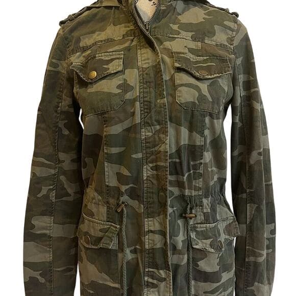 New Look Womens Hooded Army Camouflage Jacket Size X-Large - Thumbnail 8