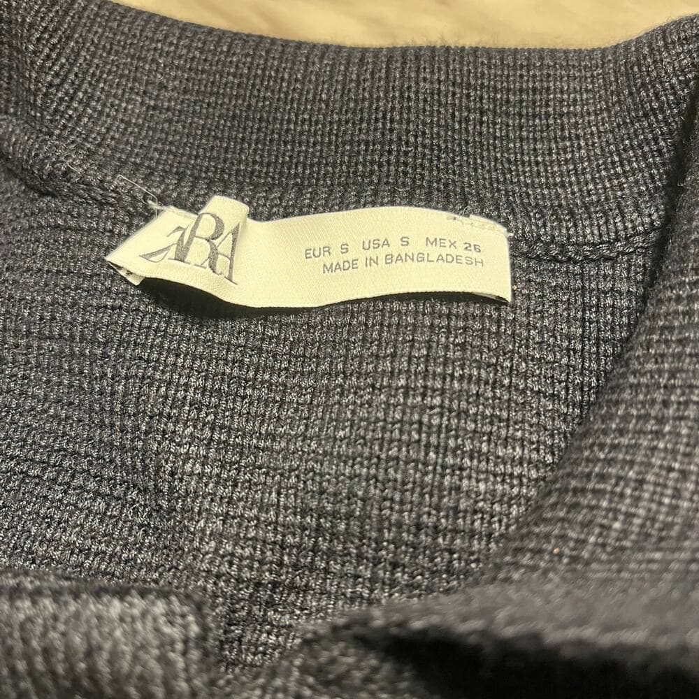 Zara Women’s Navy Sweater/Blazer Jacket Size Small - Thumbnail 2
