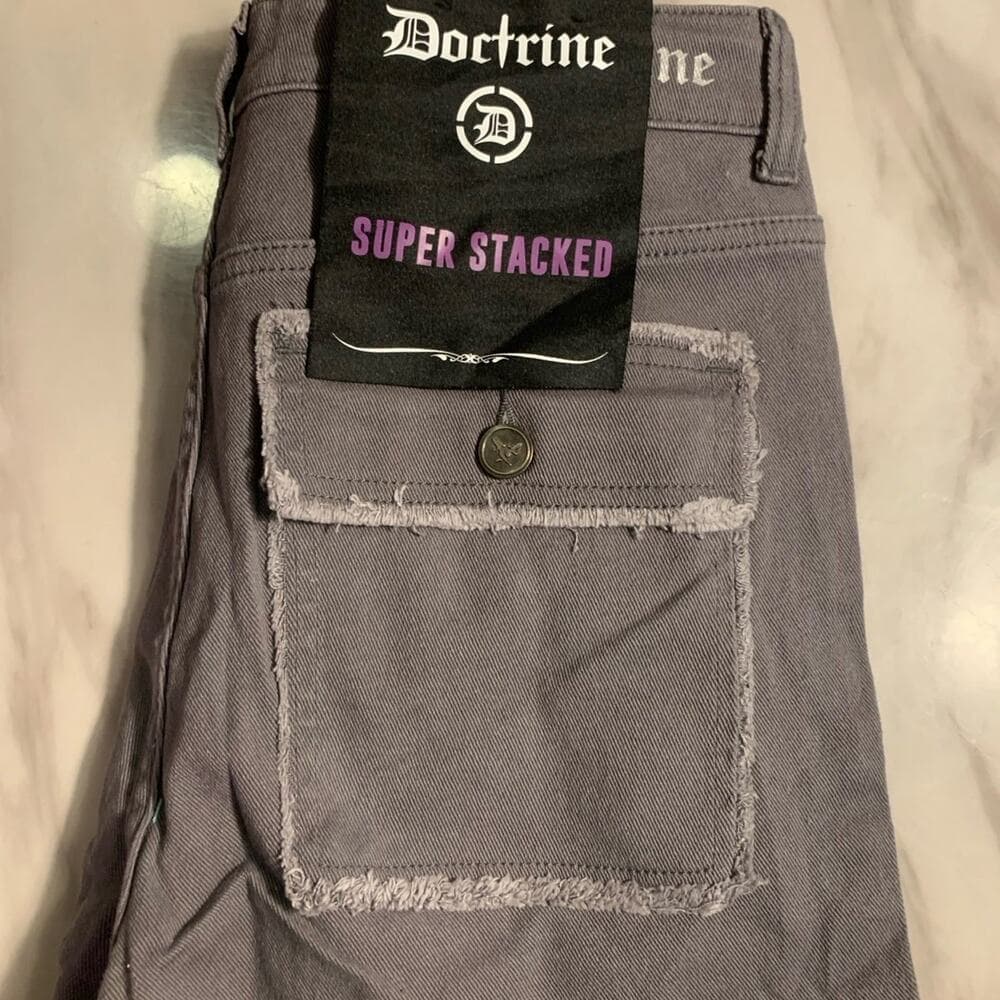Doctrine Superstack Grey Mens Jeans Size 40 - Thumbnail 5