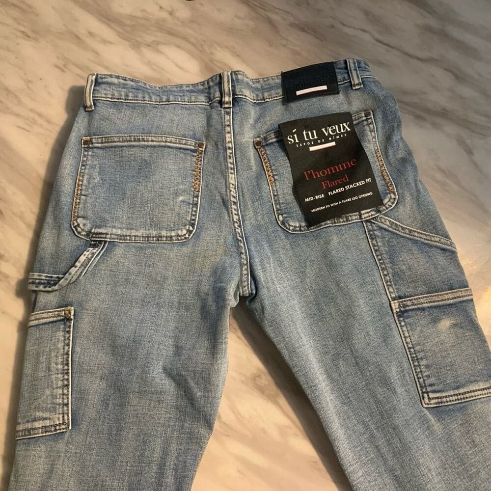 Si Tu Veux Flared Mens Jeans Size 32 - Thumbnail 4