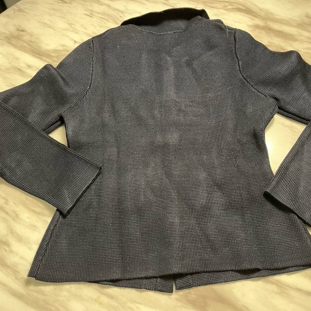 Zara Women’s Navy Sweater/Blazer Jacket Size Small - Thumbnail 4