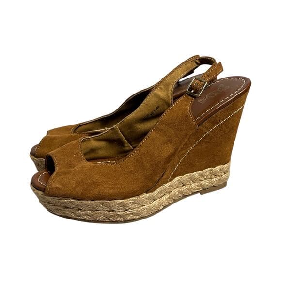 Brash Sandals Womens 9.5 Peep Toe Slingback - Thumbnail 8