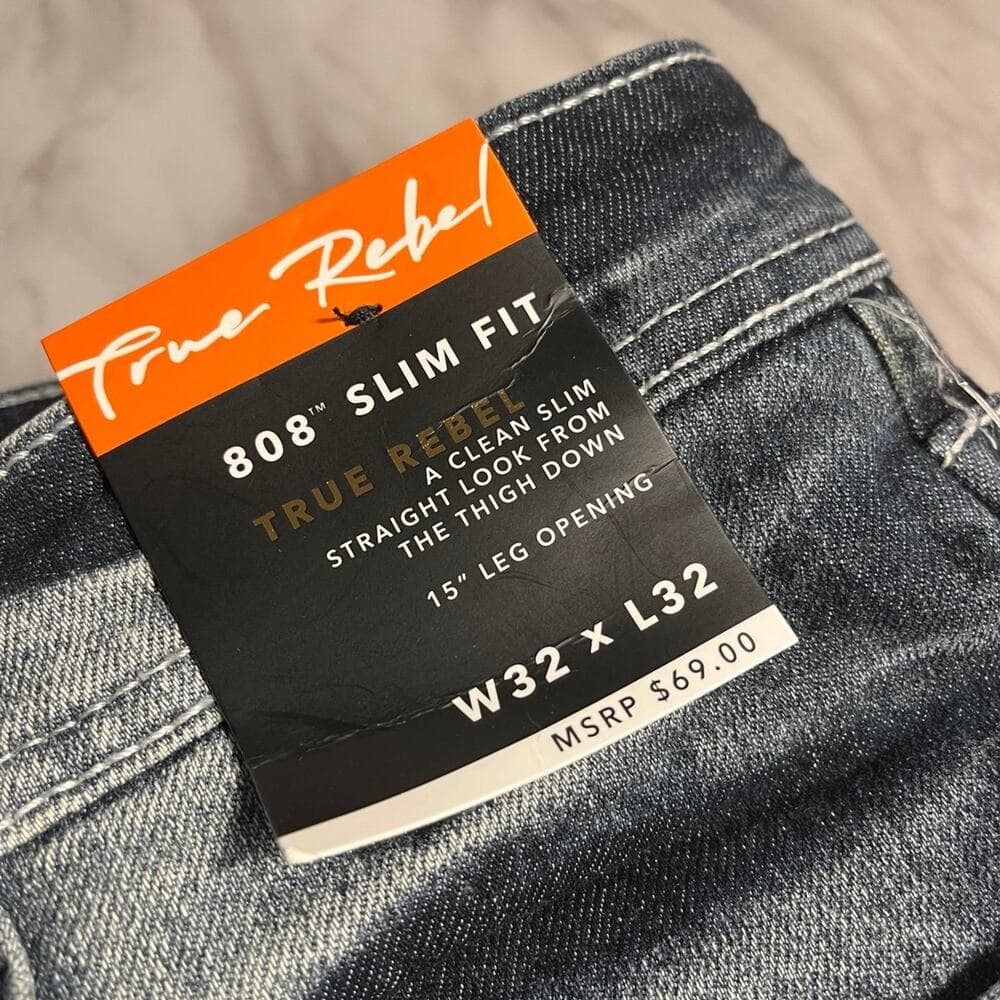 True Rebel Slim Jeans Size W32 X L32 Men’s - Thumbnail 6