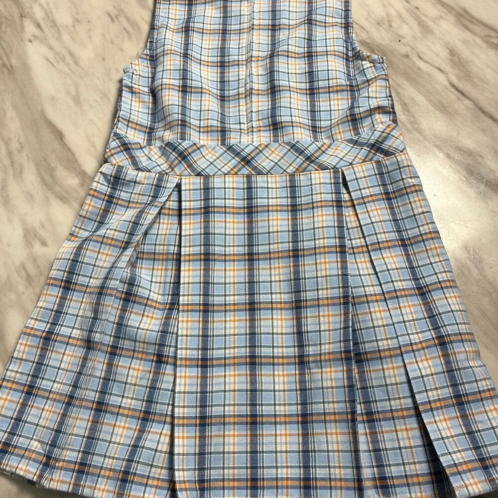 Plaid Round Neck Jumper with Success Academy Logo Size 8 - Thumbnail 2