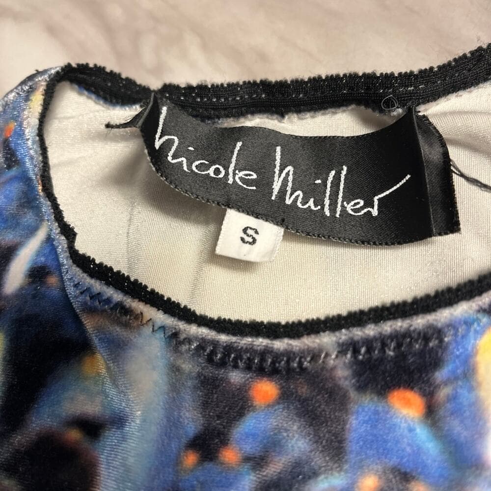 Nicole Miller Dress Size Small Mini Animal Print Pinguin Fluffy Sretchy - Thumbnail 3