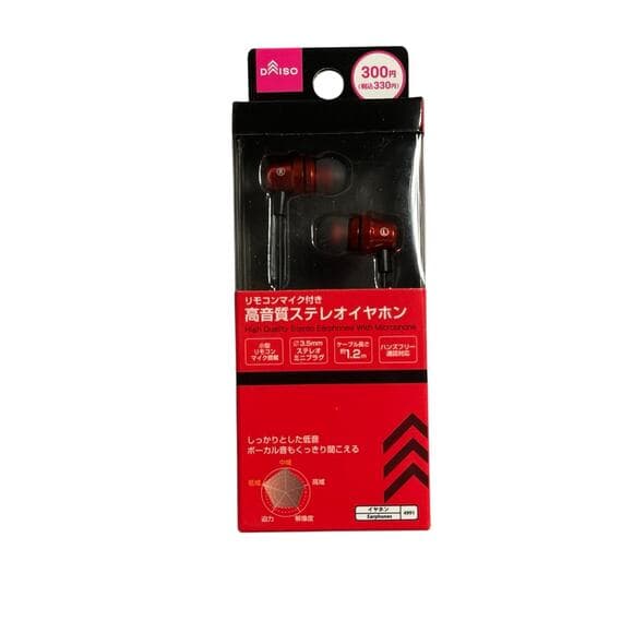 Black & Red Wire Headphones - Thumbnail 3