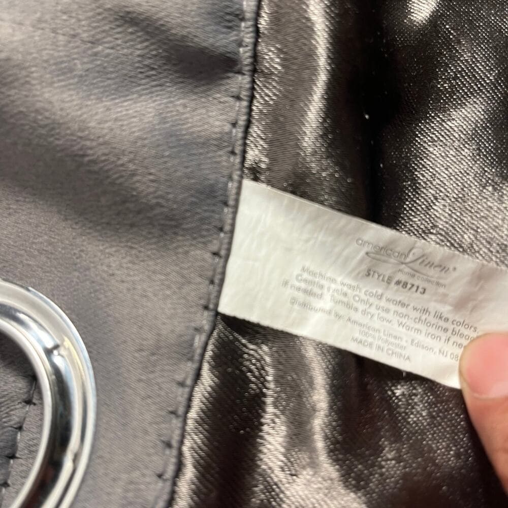 American linen gray curtains 80”L X 54”W - Thumbnail 2