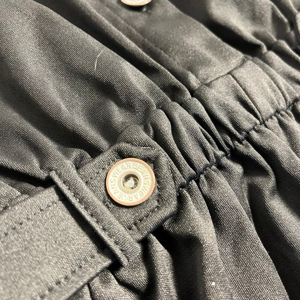 Short Jumpsuits for Women Buttoned Front Pocket Patched Shirt Jumpsuit Romper - Thumbnail 4