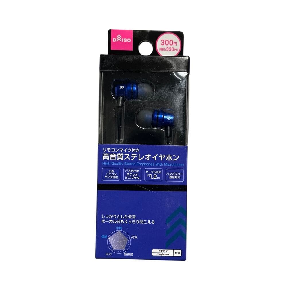 Blue & Black Wire Headphones - Thumbnail 2
