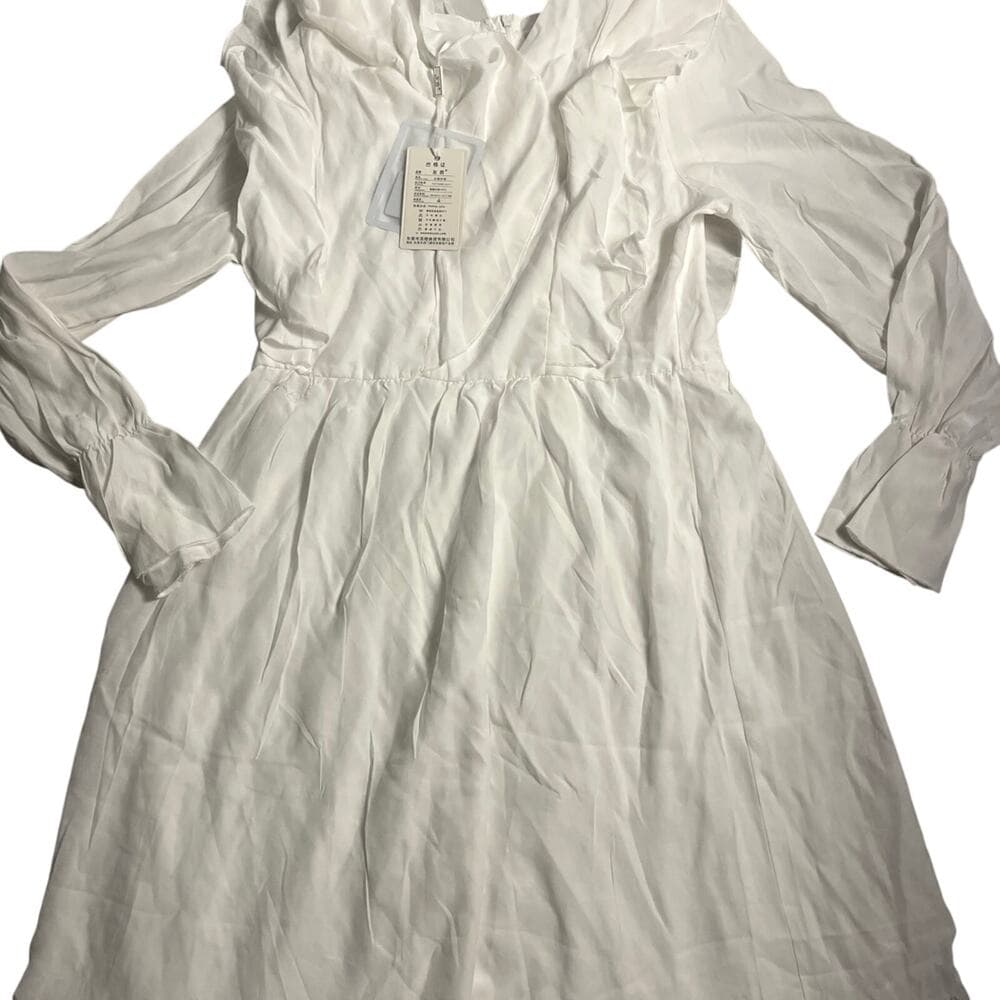 Long Women’s White Dress Size XL - Thumbnail 4